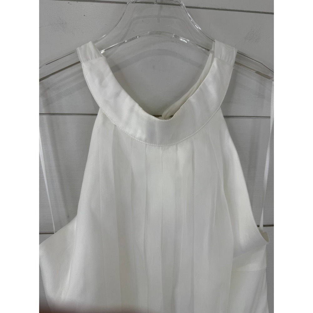 NWT Petal & Pup Anya White Halter Open Back Tulle Mini Dress Bridal US 2 - Picture 4 of 11